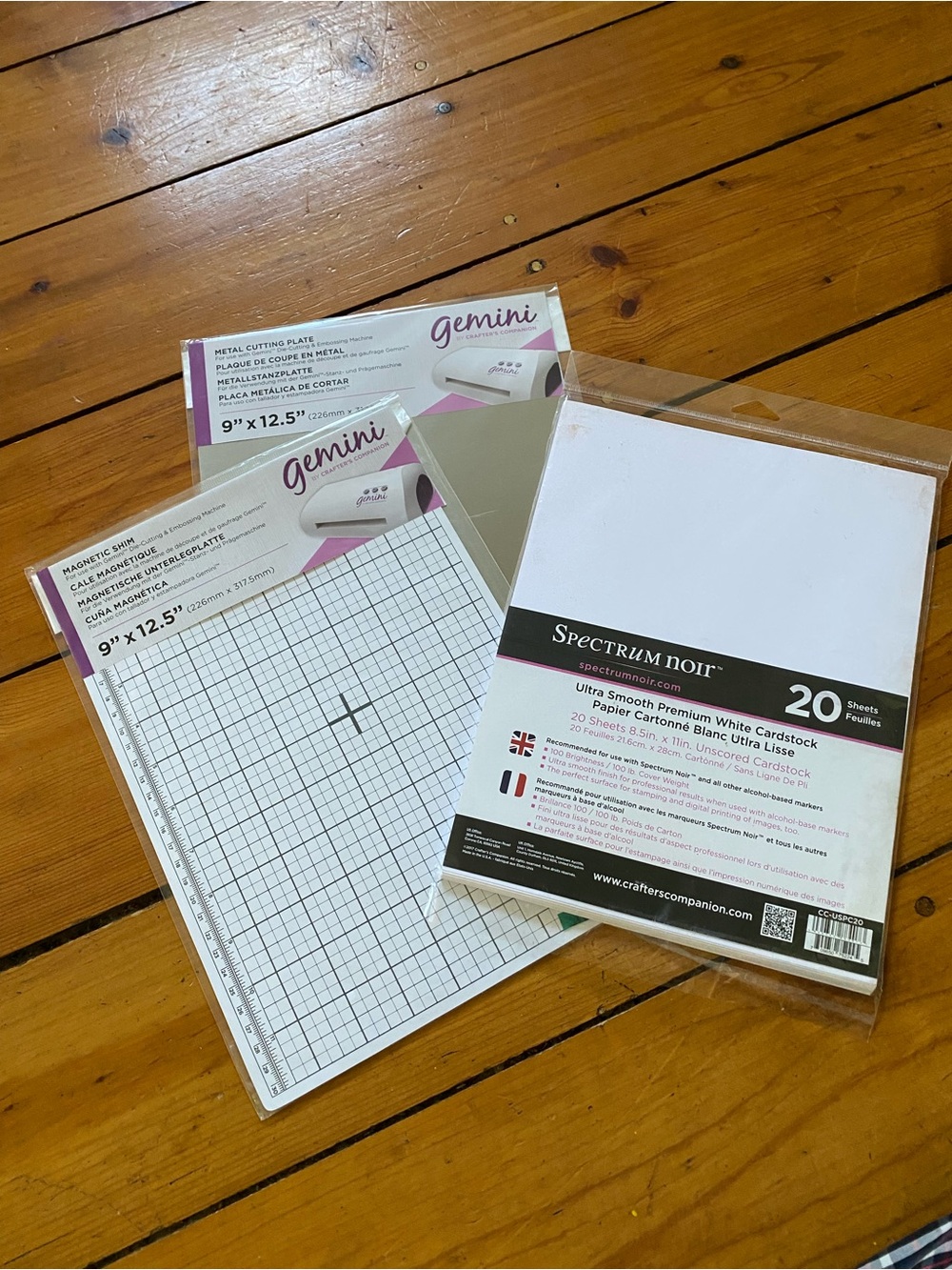 White Cardstock and Gemini Cutting Mats - White